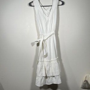 Calvin Klein White Belted Dress